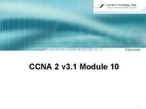 CCNA 2 v 3 1 Module 10 1