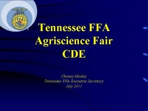 Tennessee FFA Agriscience Fair CDE Chaney Mosley Tennessee