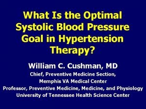 What Is the Optimal Systolic Blood Pressure Goal