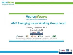 AMP Emerging Issues Working Group Lunch Monday 5