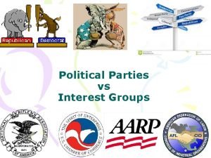 Political Parties vs Interest Groups Political Parties 1