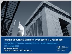 Islamic Securities Markets Prospects Challenges Banca dItalia IF