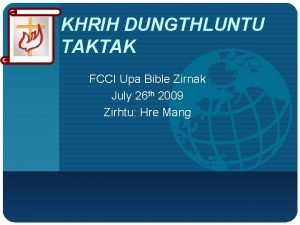 Company LOGO KHRIH DUNGTHLUNTU TAKTAK FCCI Upa Bible