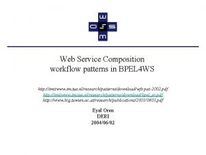 Web Service Composition workflow patterns in BPEL 4