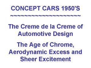 Concept cars 1950s