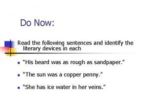 Read the following sentences and identify