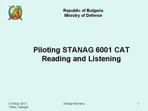 Stanag 6001 listening tests