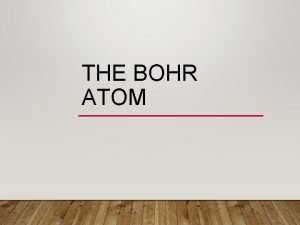 Bohr modle of atom