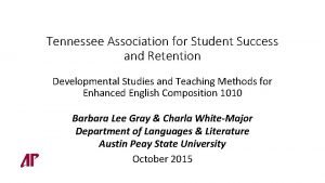 Tennessee Association for Student Success and Retention Developmental