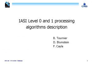 IASI Level 0 and 1 processing algorithms description