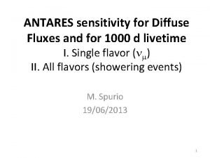 ANTARES sensitivity for Diffuse Fluxes and for 1000
