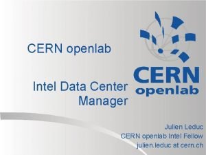 Intel data center manager