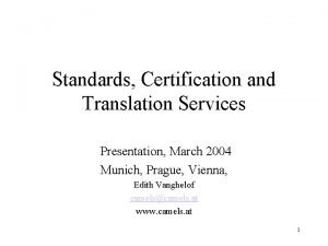 Certified presentation translation