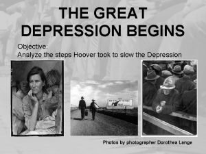 Great depression photographer Great depression photographer