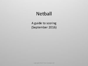 Scoring in netball odd and even
