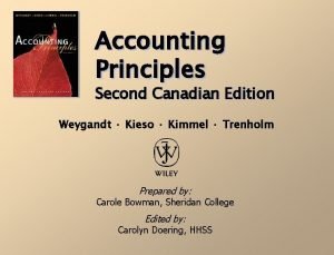 Accounting Principles Second Canadian Edition Weygandt Kieso Kimmel
