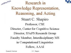 alo cse f buf Research in Knowledge Representation