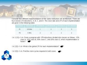 What is the global cpi for each implementation?