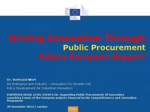 Innovation procurement european commission