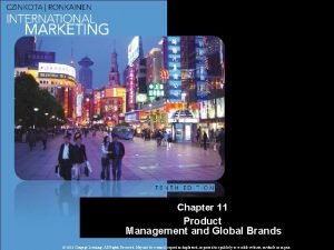 Product management and global brands