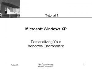 Windows xp tutorial