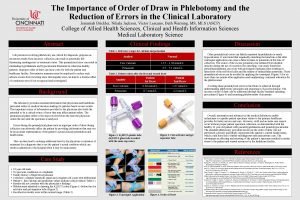 Phlebotomy order of draw