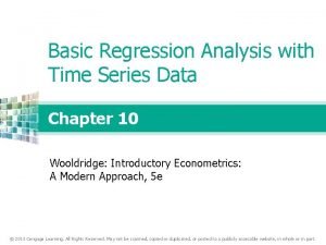 Basic Regression Analysis with Time Series Data Chapter