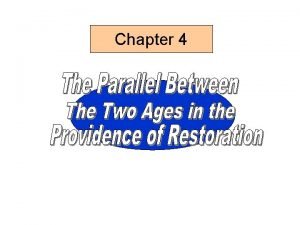Chapter 4 Purpose of providence of restoration Foundation