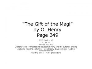 The gift of the magi vocabulary