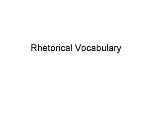 Repetition rhetorical devices