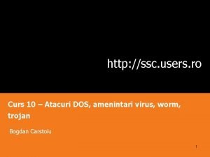 http ssc users ro Curs 10 Atacuri DOS