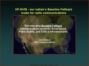 HFNVIS our nations Baseline Fallback mode for radio