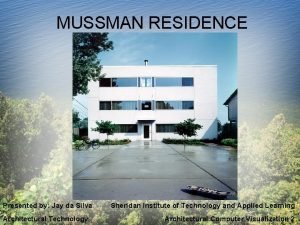 Mussman architects