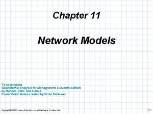 Network model in quantitative techniques