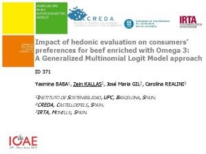 Impact of hedonic evaluation on consumers preferences for