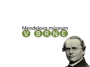 Mendelovo mzeum V B R N E Tom