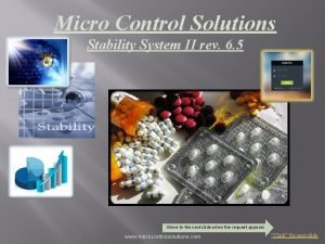 Micro control solutions