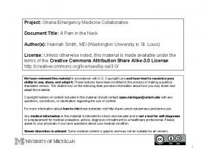 Project Ghana Emergency Medicine Collaborative Document Title A