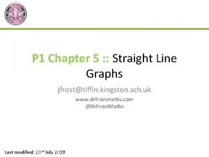Dr frost maths straight line graphs