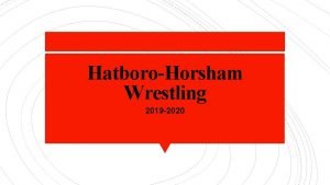 HatboroHorsham Wrestling 2019 2020 Trent Mongillo Head Coach