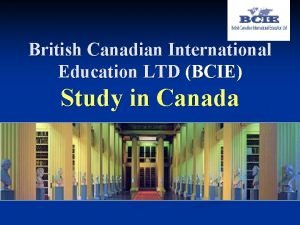 British canadian international education