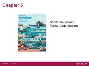 Social groups and formal organizations