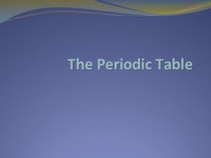 Mendeleev periodic table organization