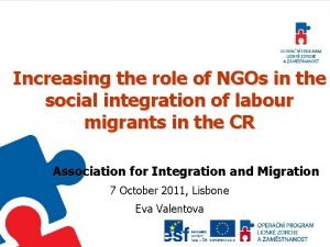 Increasing the role of NGOs in the social