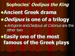 Oedipus the king timeline