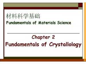 Types of crystal Types of crystal