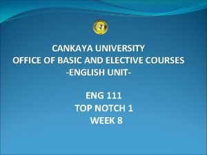 Cankaya university