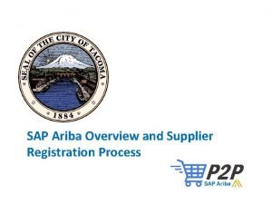 SAP Ariba Overview and Supplier Registration Process Contents