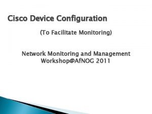 Cisco device configuration management