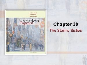 Chapter 38 The Stormy Sixties President John F